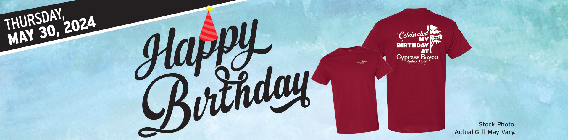 Promotion - Birthday Tshirt Giveaway– May 2024